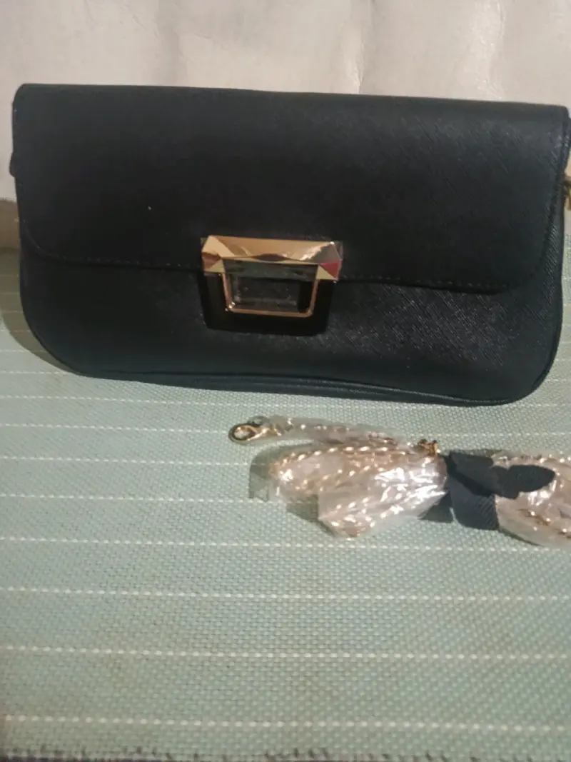 Mochila pequeña beige y blanca - 4
