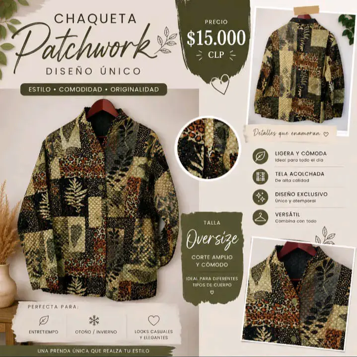Chaqueta patchwork oversize - 1