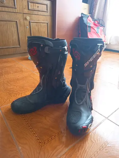 Botas de motociclista Speed negras - miniatura 2