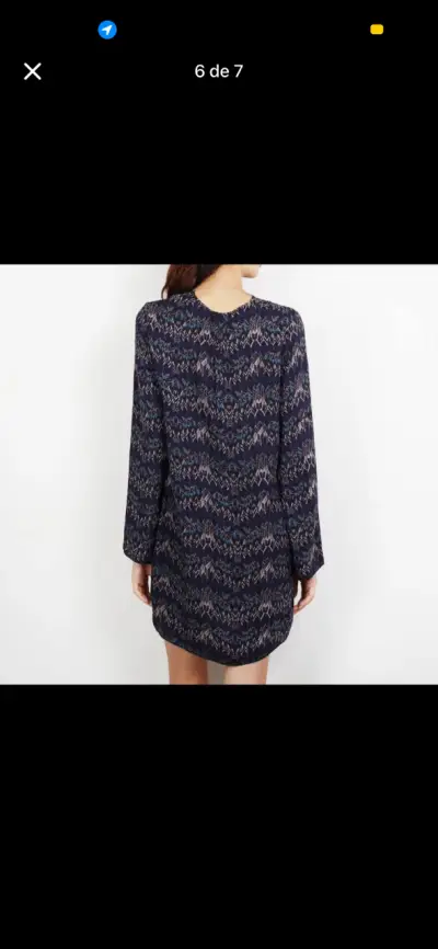 Vestido estampado estilo tunica. 100% seda. - miniatura 2