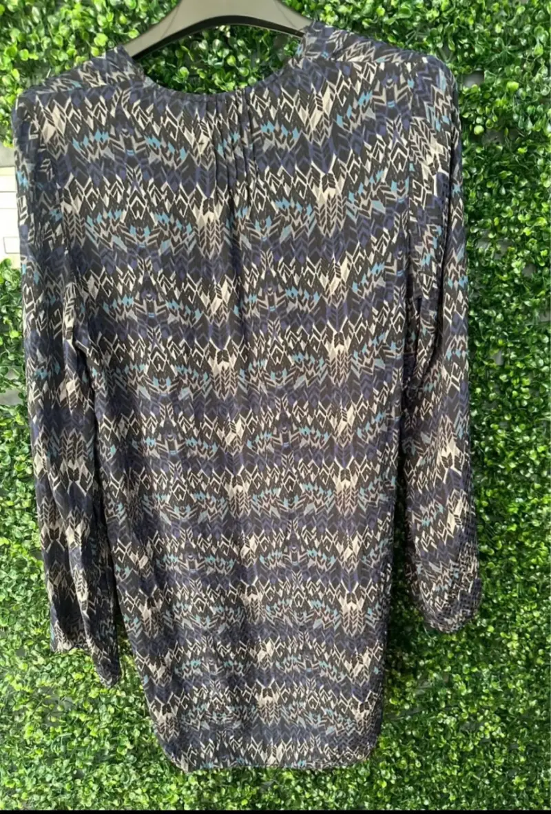 Vestido estampado estilo tunica. 100% seda. - 4