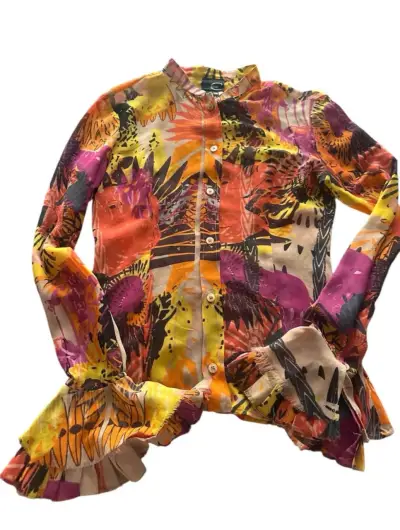 Blusa estampada multicolor - miniatura 1