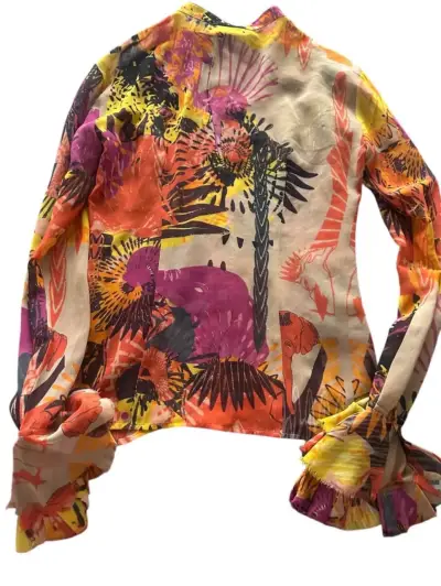 Blusa estampada multicolor - miniatura 3
