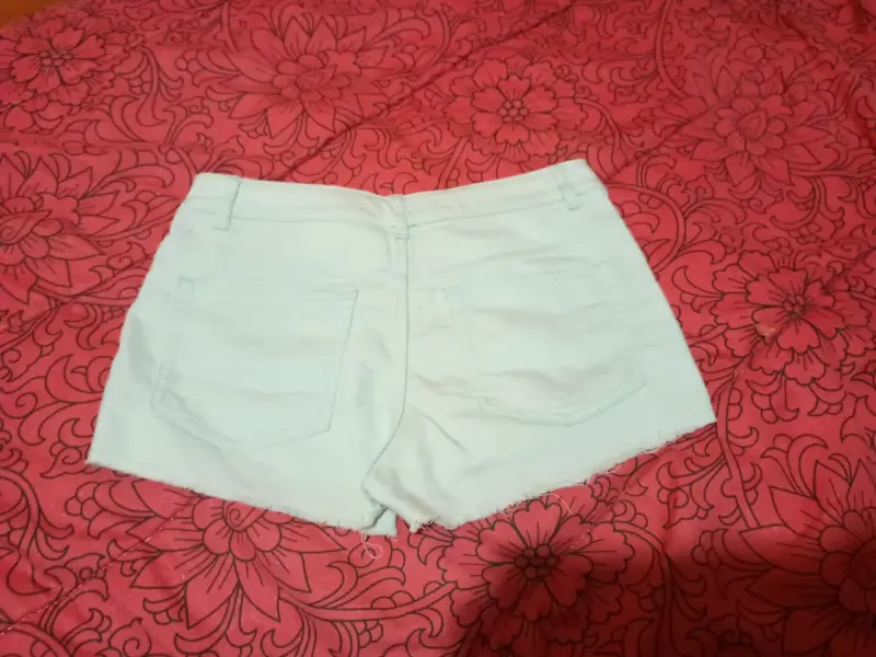 Shorts de mezclilla blancos - 2