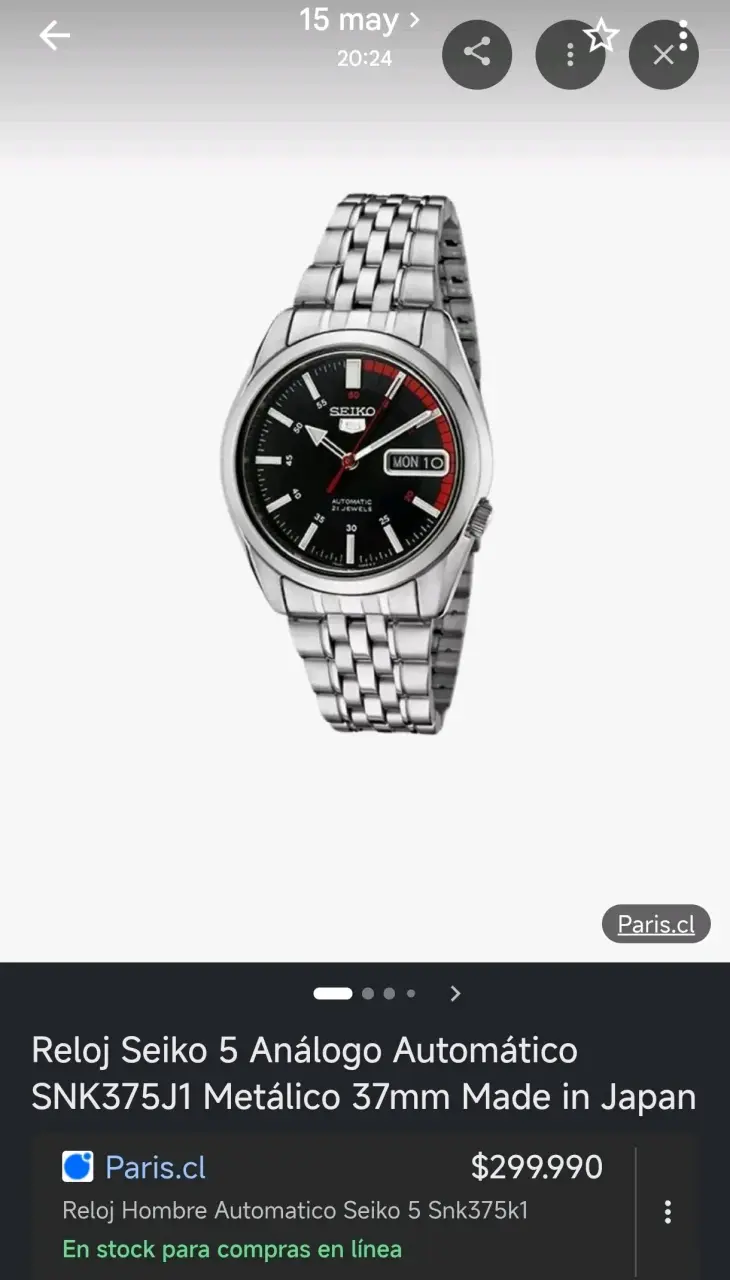 Reloj Seiko 5 Automático 37mm - 1