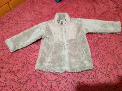 Chaqueta polar beige para niños - miniatura 1
