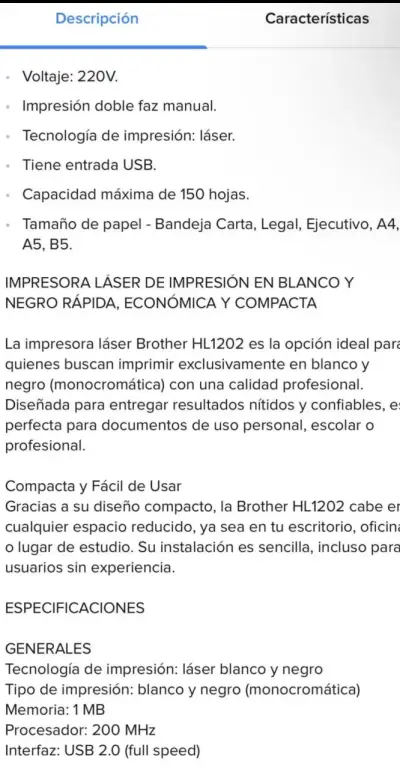 Impresora Brother monocromática - miniatura 2