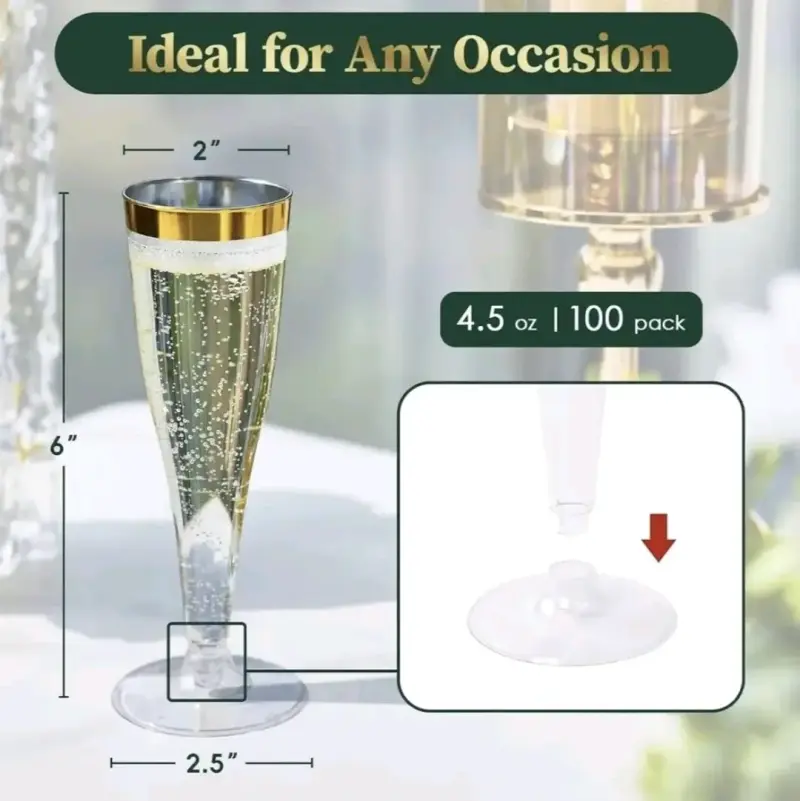 Copas acrílico champagne - 3