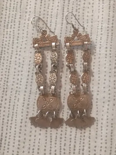 Aros de plata con diseño mapuche - miniatura 2