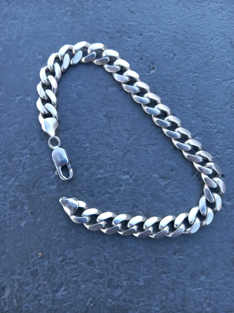 Pulsera de eslabones plateados 925 - 3