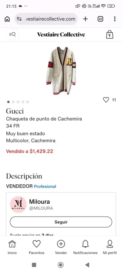 Chaqueta de punto Gucci multicolor - miniatura 1