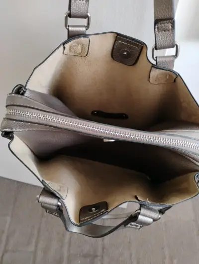Cartera de cuero plateado - miniatura 2