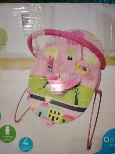 Silla mecedora infantil rosa - miniatura 1