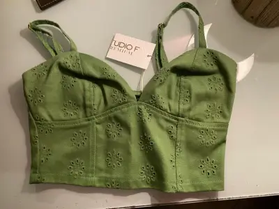 Crop top verde Studio F - miniatura 1