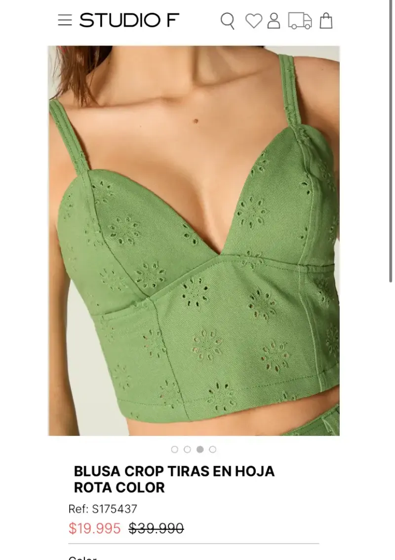 Crop top verde Studio F - 3