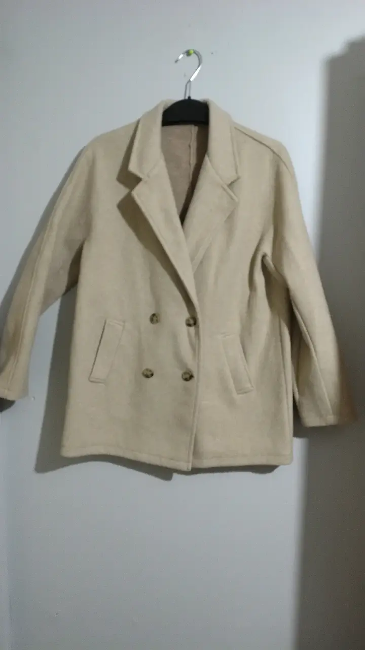 Abrigo beige mujer talla L - 2