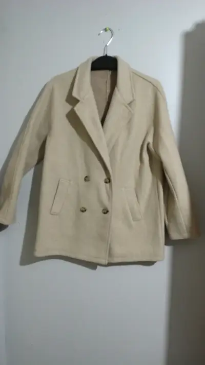 Abrigo beige mujer talla L - miniatura 2