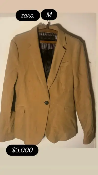 Chaqueta beige de gamuza - miniatura 3