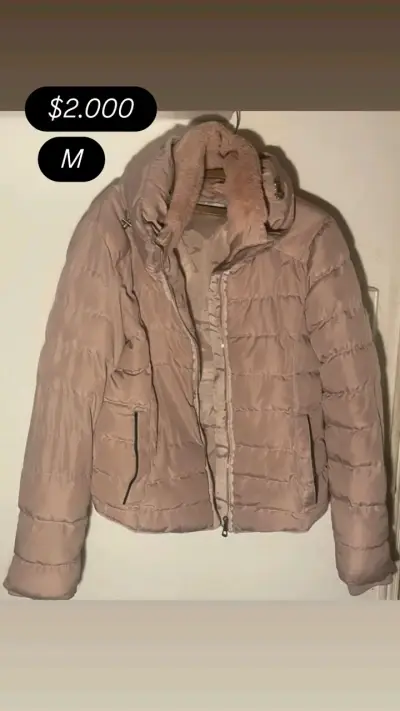 Chaqueta beige de gamuza - miniatura 4