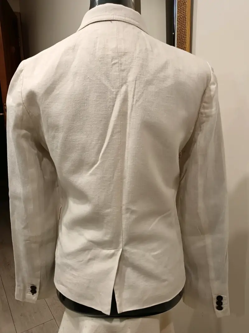 Blazer blanco de lino mujer - 2