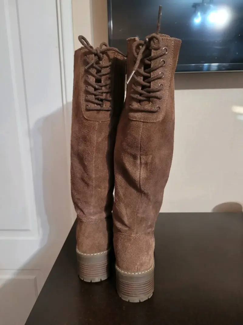 Botas de gamuza café - 2