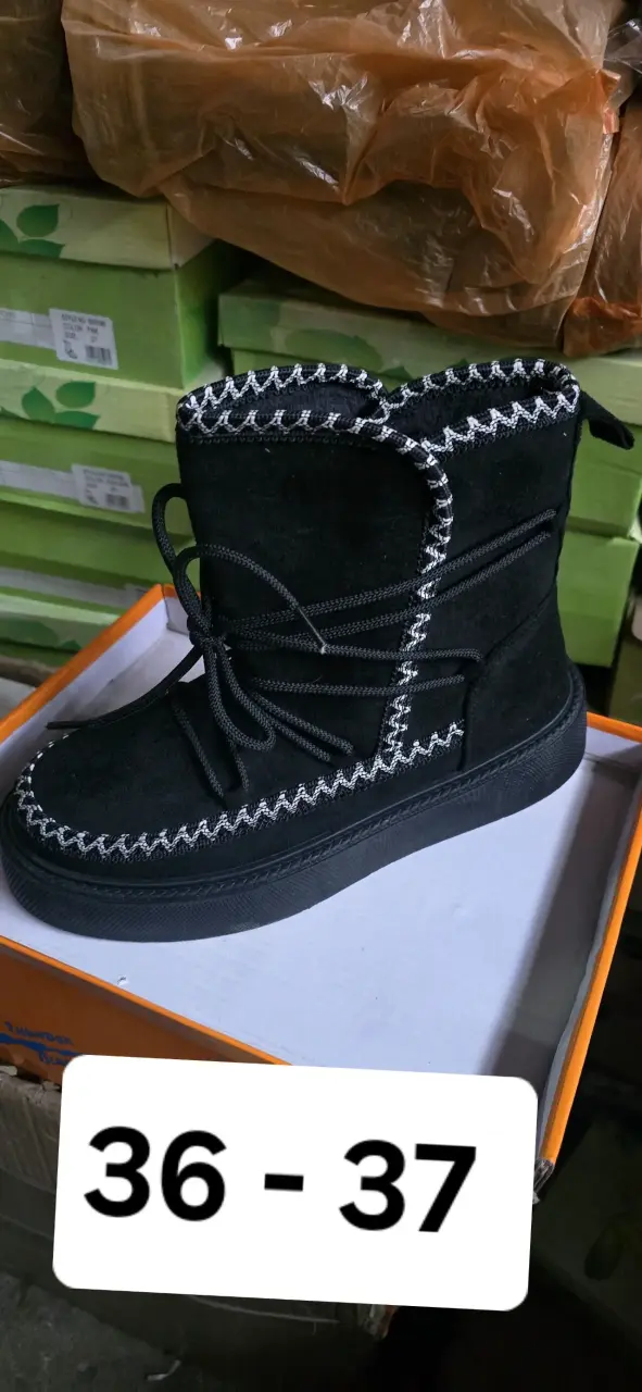 Botines negros con forro - 2