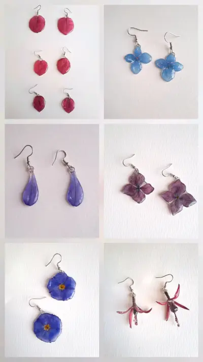 Aros colgantes de resina - miniatura 6
