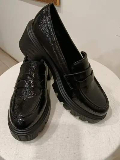 Mocasines negros de charol - Talla 38 - miniatura 2