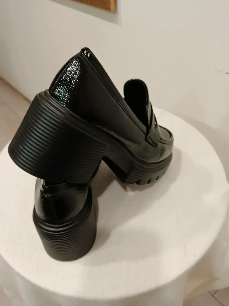 Mocasines negros de charol - Talla 38 - 3