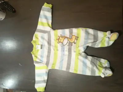 Enterito bebé rayado con jirafa - miniatura 1