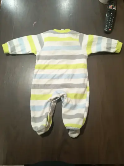 Enterito bebé rayado con jirafa - miniatura 2