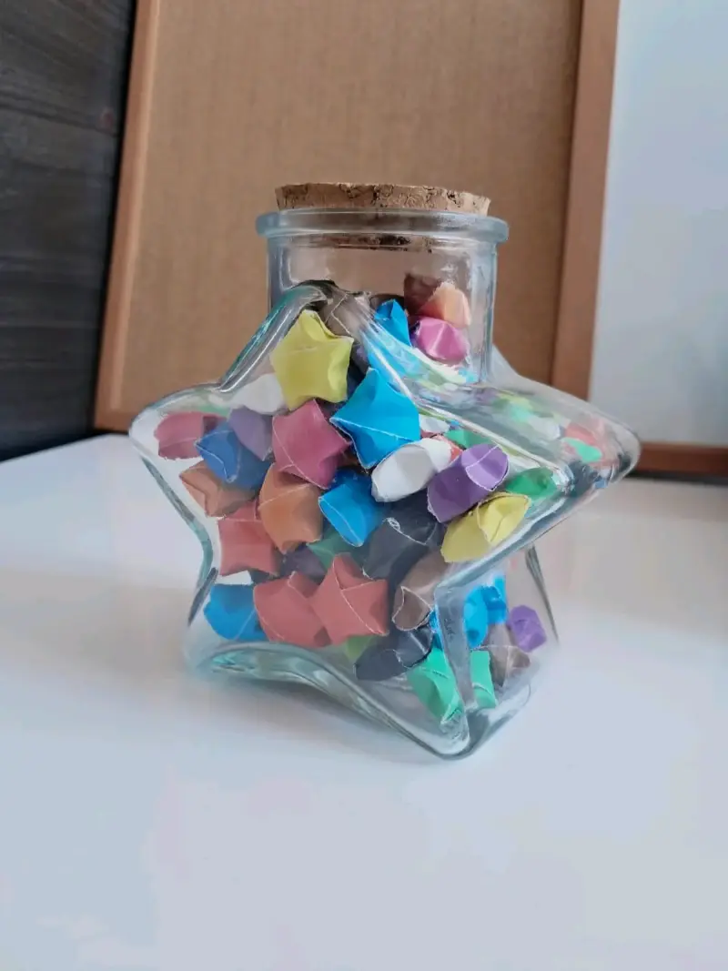Estrellas de papel origami multicolores - 3