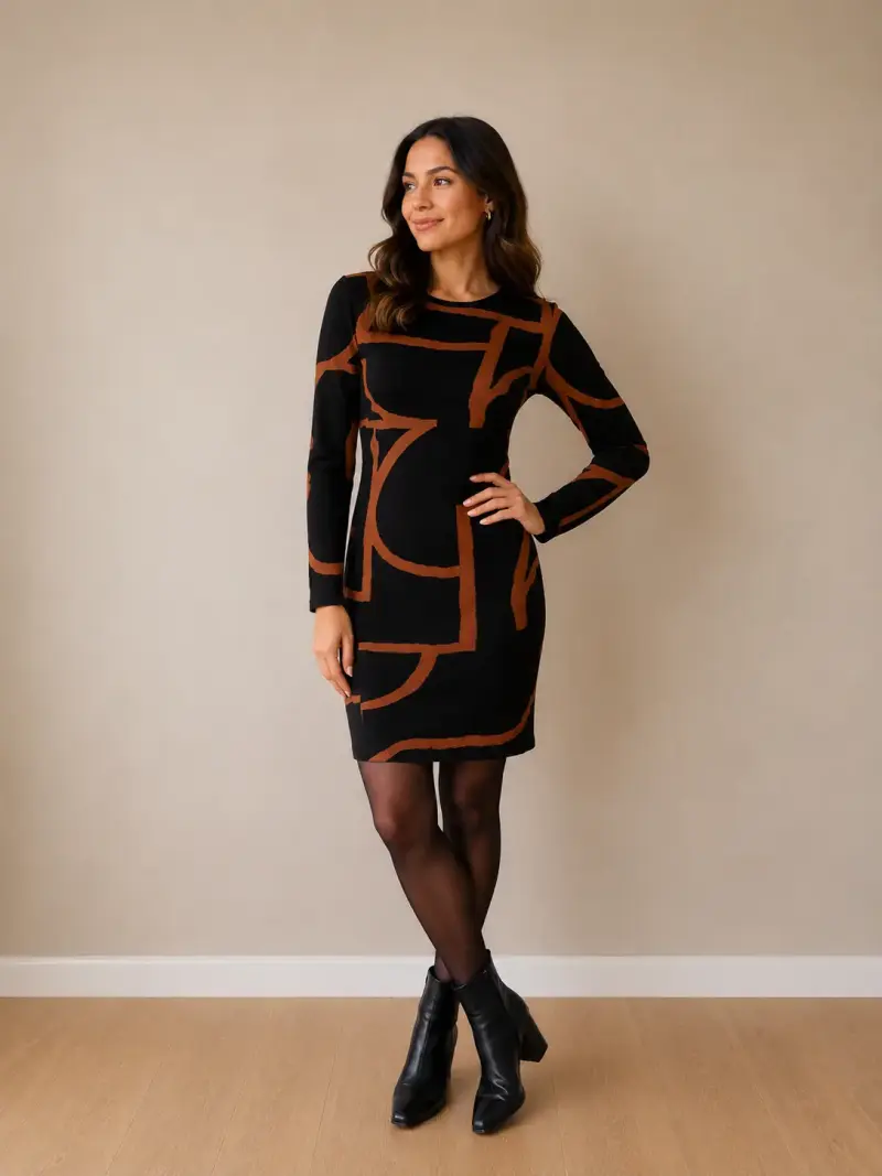 Vestido tejido, gris sin mangas - 3