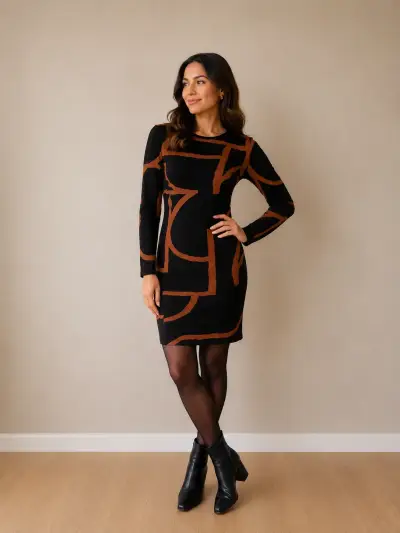 Vestido tejido, gris sin mangas - miniatura 3