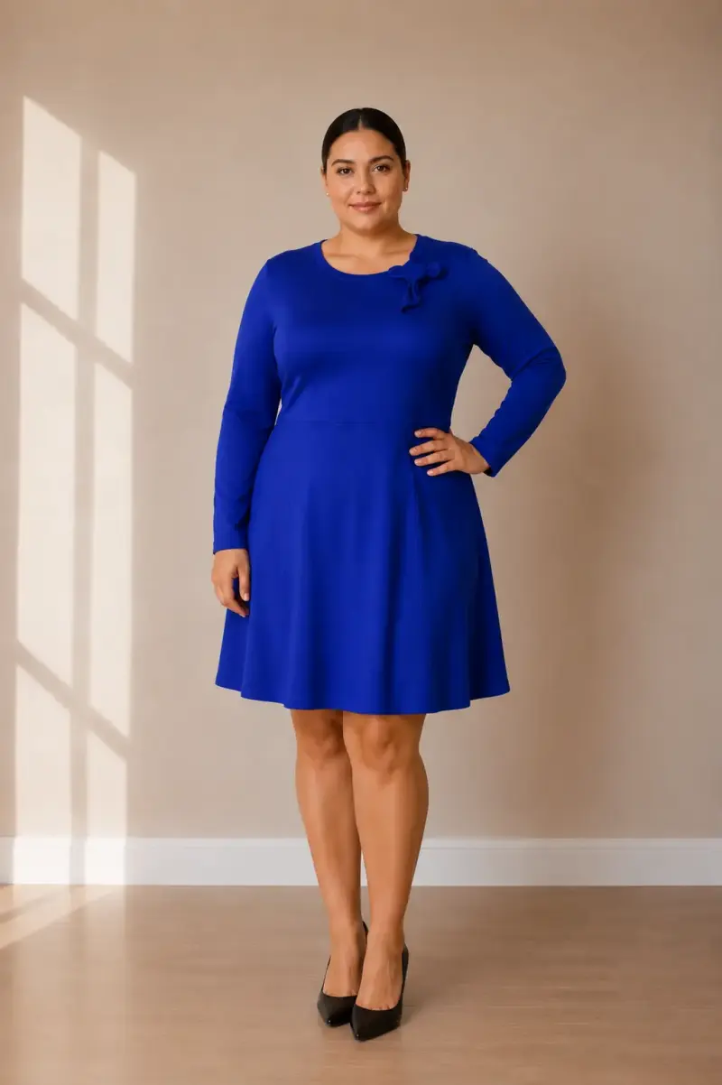 Vestido azul elegante - 1