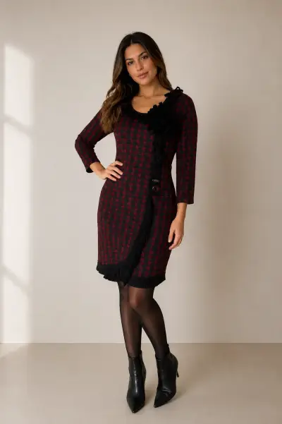 Vestido azul elegante - miniatura 5