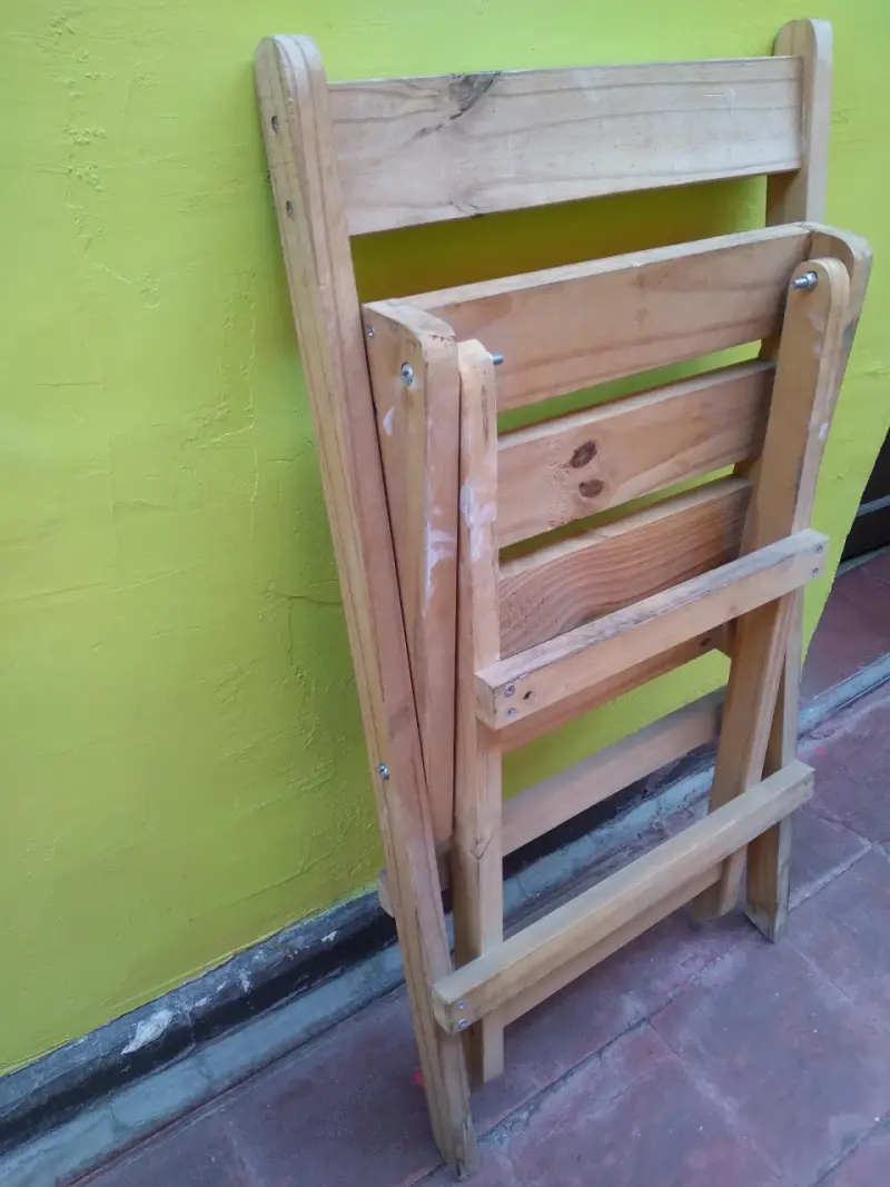 2 Sillas plegable de madera - 3