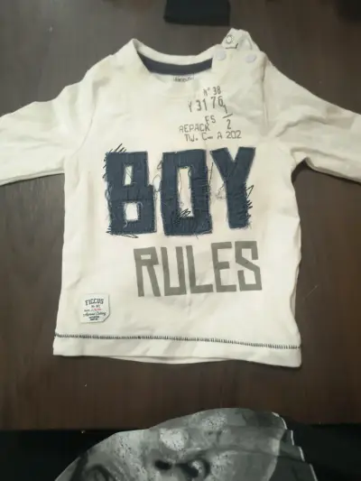 Polera niño 'Boy Rules' blanca - miniatura 1