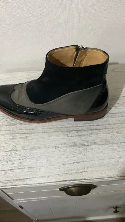 Botines mujer negros y grises - miniatura 1