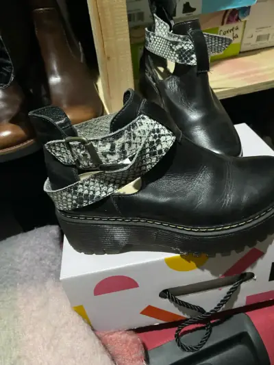 Botines mujer negros y grises - miniatura 2