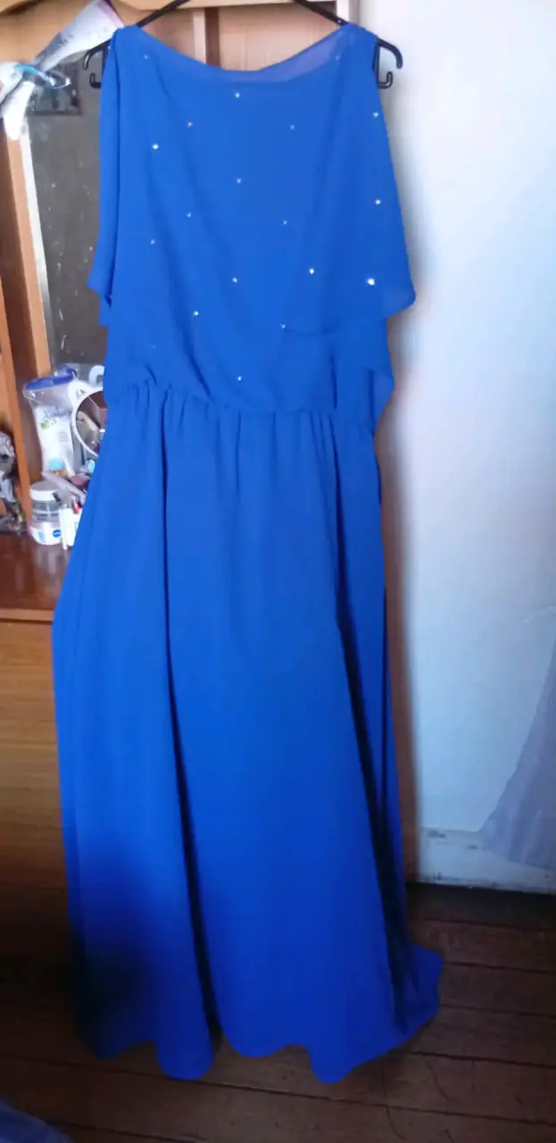 Vestido azul largo elegante - 2