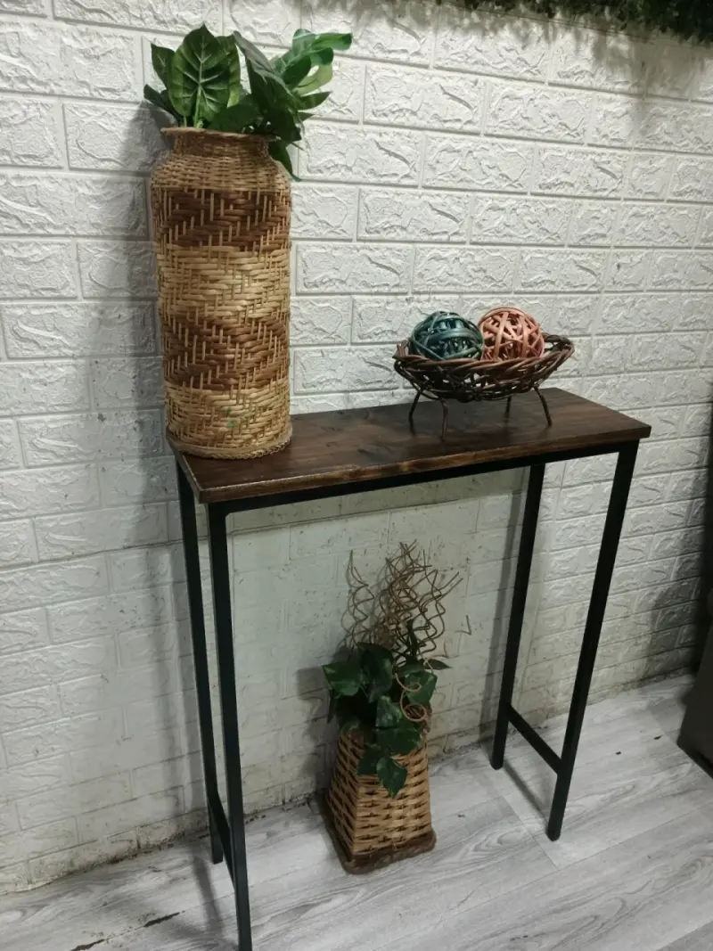 Mesa arrimo estilo industrial - 4