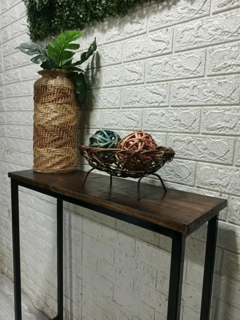 Mesa arrimo estilo industrial - 5