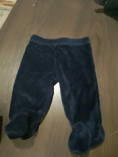 Pantalón terciopelo azul bebé - miniatura 1