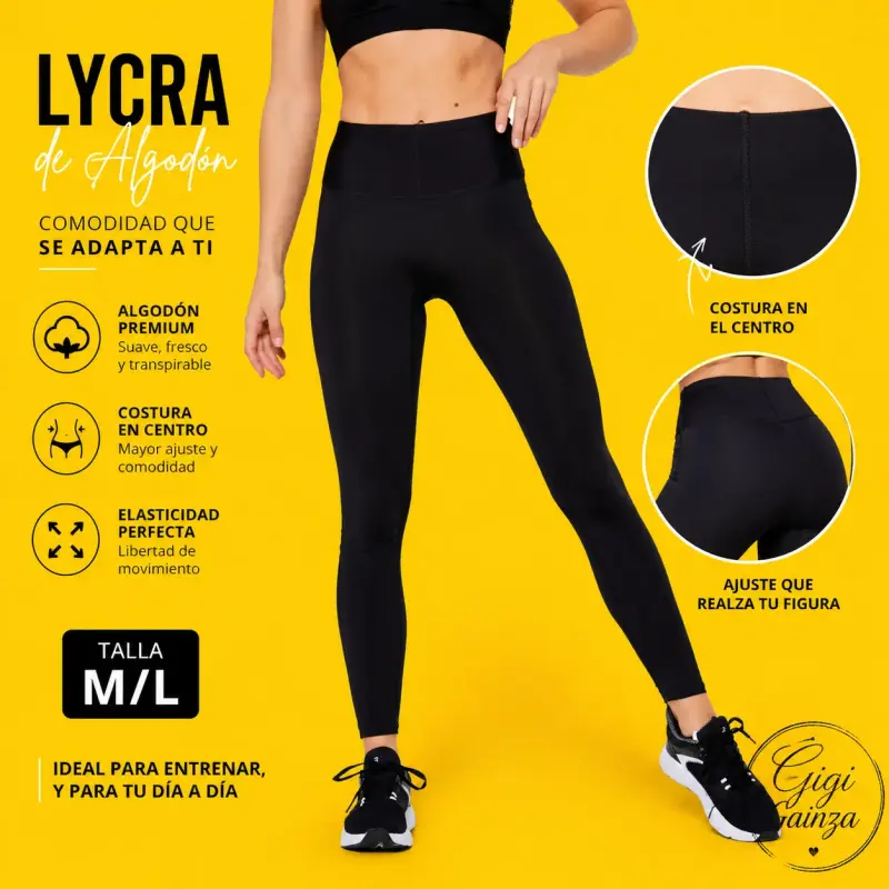 Leggings de algodón negro
