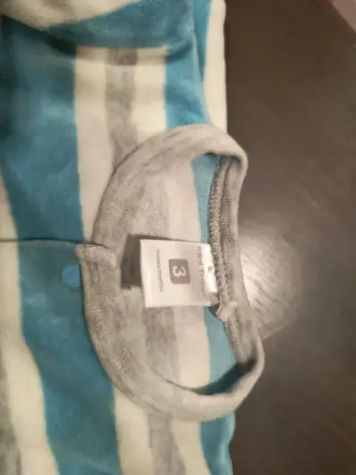 Pijama bebé rayas azul - miniatura 3