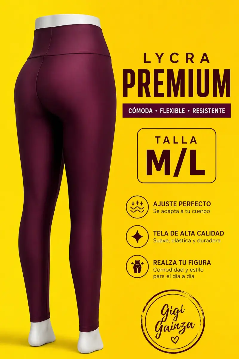 Leggings lycra premium vino