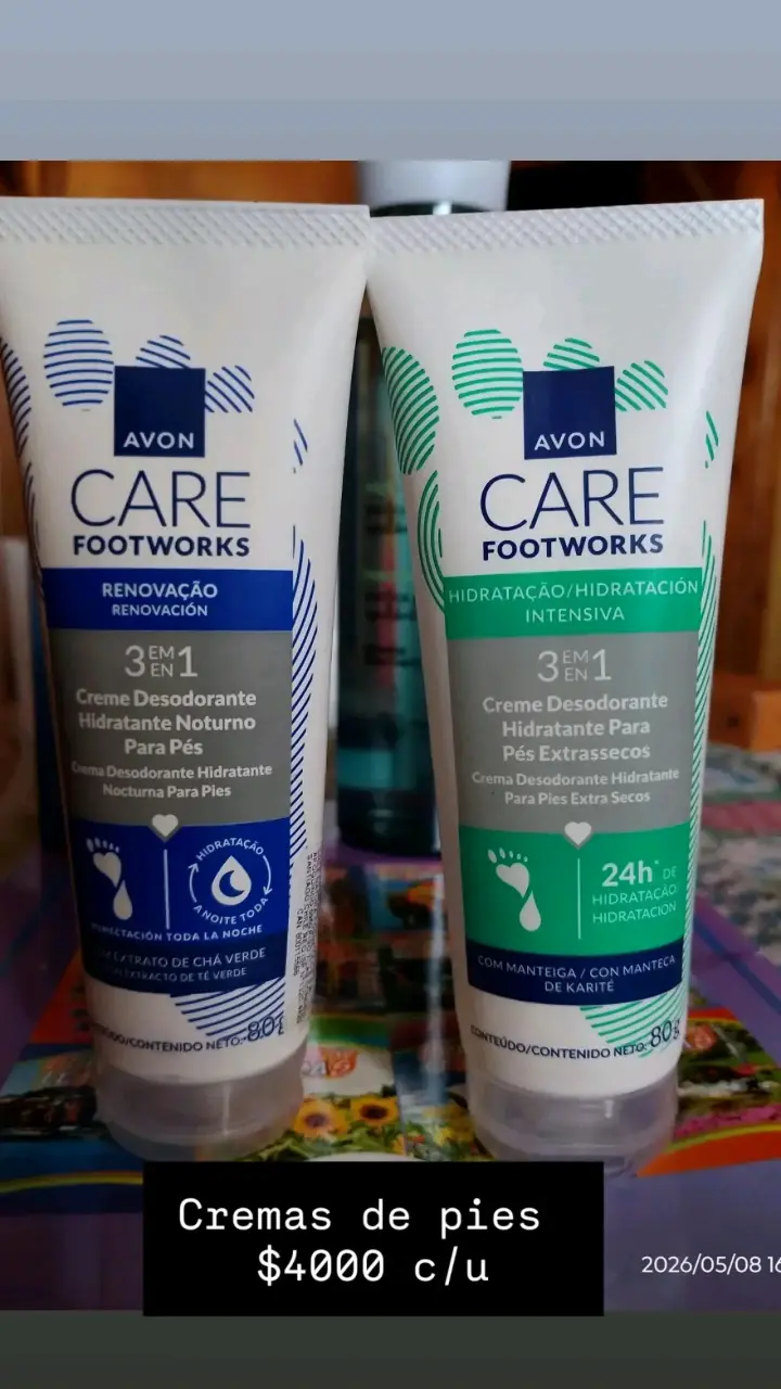 Cremas desodorantes para pies Avon