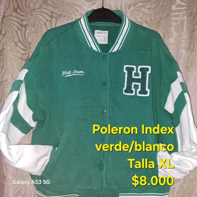 Polerón Index verde/blanco