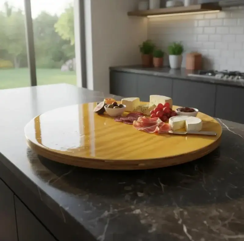 Mesa giratoria de madera (modelo lazy susan) - 2